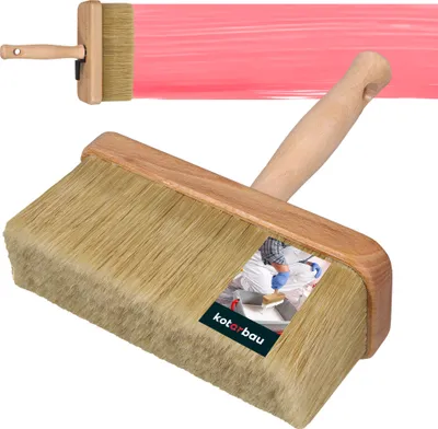 Produktbild von KOTARBAU® Farbpinsel für Maler Holzgriff 180 mm 1 St. Flachpinsel Beizen Lasur Farben Malerpinsel Streichen Lack Acrylfarben Reißfeste Borsten Auswaschbar