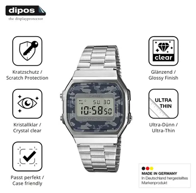 Produktbild von 6x Schutzfolie für Casio A168WEC-1EF klar Displayschutzfolie Folie Display Schutz dipos