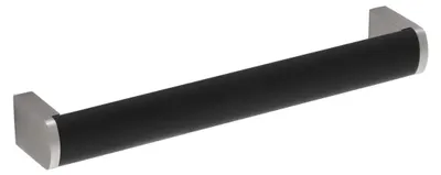 Immagine prodotto di Maniglia per mobili in acciaio inossidabile e zamak. Distanza tra i fori: 160 mm. Finitura: nichel satinato