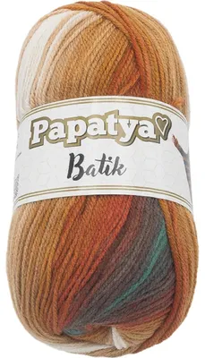 Produktbild von Garn PAPATYA BATIK - 100g / 360 m - Orange,Braun