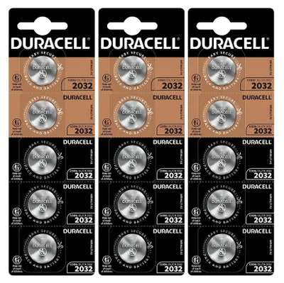 Immagine prodotto di 15 batterie Duracell CR 2032 (3 confezioni da 5 batterie). 15 batterie (DL/CR2032)