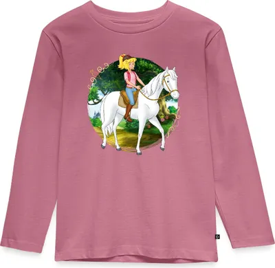 Produktbild von Spreadshirt Bibi Und Tina Ausritt Mit Sabrina Kinder Premium Langarmshirt, 134/140 (8 Jahre), Mauve