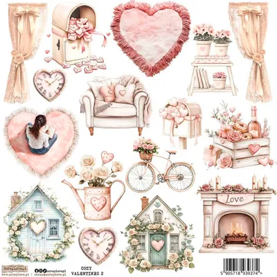 Image de Autocollants en papier - ScrapLove - Cozy Valentines 2