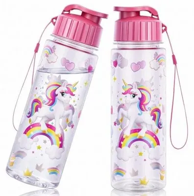 Zdjęcie produktu dla Butelka na napoje dla dzieci szczelna 500 ml plastikowa bez bpa 2 szt.