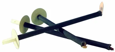 Pechfackel mit Handschutz, schwarz, 40 cm, Ø 3 cm, für Fackelumzüge