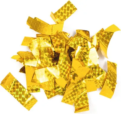 Produktbild von TCM FX Metallic Konfetti rechteckig 55x18mm, gold, Lasereffekt, 1kg
