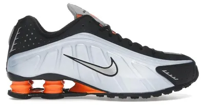 Obrázek produktu pro Nike Shox R4 v modré barvě "Blue Tint", s detaily v barvách "Total Orange", černé a stříbrné (dámské) - velikost EU 36