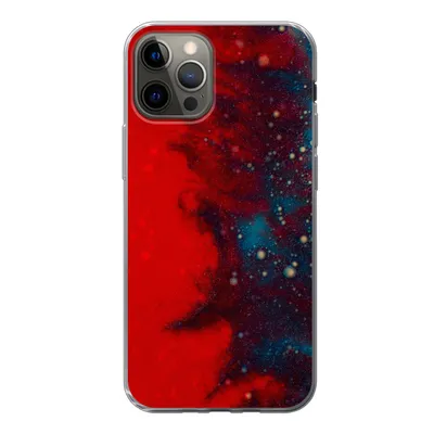 Produktbild von MuchoWow® Handyhülle Schutzhülle Hülle für iPhone 13 Pro Tinte - abstrakt - rot - blau Silikon Softcase Handy Hülle - Handy-Tasche