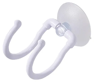 Produktbild von Saugnapfhaken, 2-Haken-Handtuchhalter, bohrfreier Wandhaken für Bad und Küche, Haken für Kleidung, Handtücher, Bademäntel und Luffaschwämme