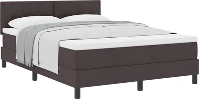Obrázok produktu pre Posteľ s pružinovým rámom Tmavohnedá 140 x 190 cm látka