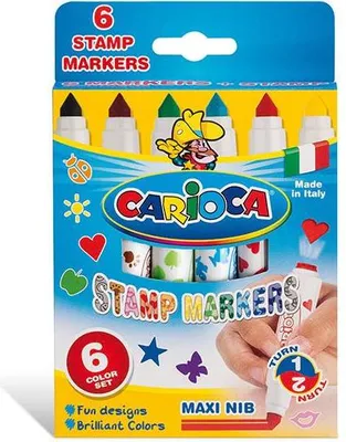 Image de Carioca Stamperello stylo-feutre Multicolore 6 pièce(s)