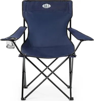Produktbild von NILS Faltbarer Campingstuhl Anglerstuhl Stabiler Outdoor-Stuhl mit Tragetasche Blau