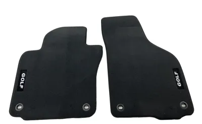 Immagine prodotto di Tappetini per auto VW Golf 5, Golf 6, Scirocco, Jetta, colore antracite, in velluto, con logo anteriore