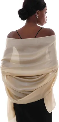 Produktbild von Stola Damen Schal, Dünne Pashmina, für Sommer, Festliche Abendkleid