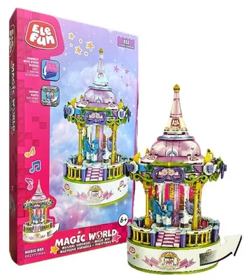 Produktbild von Elefun MAGIC WORLD Konstruktionsspielzeug musikalische Karussell Spieluhr