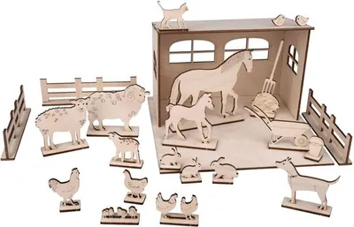 Obrázok produktu pre DIY sada drevených kolíkov 45 dielov