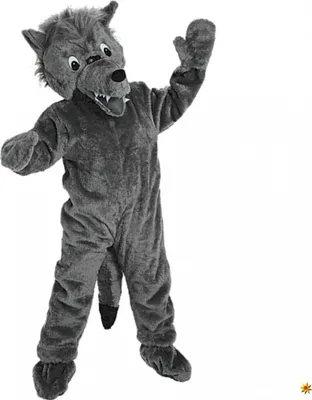 Promotion-Kostüm Big Wolf grau Laufkostüm Maskottchen XXL-Kostüm