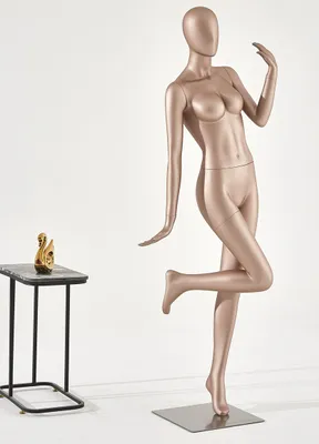 Produktbild von Schaufensterpuppe YL3-9 Frau Weibliche Frau stehend Hautfarbend matt lackiert Frau Kopf Egghead Schick und Elegant Hochwertig