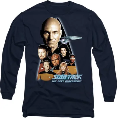 Image de Star Trek - "Next Generation" T-shirt Homme/Femme Unie TV9562 (S) (Marine)