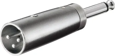 Produktbild von XLR Adapter, AUX Klinke 6,35mm mono > XLR Stecker 3Pin
