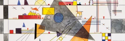 Obrázek produktu pro Wassily Kandinsky umělecký tisk obraz - Horizontální, 1924 (30 x 91 cm)