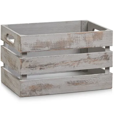 Obrázek produktu pro Ukládací box VINTAGE, dřevěný, barva šedá, 31x21x19 cm, ZELLER