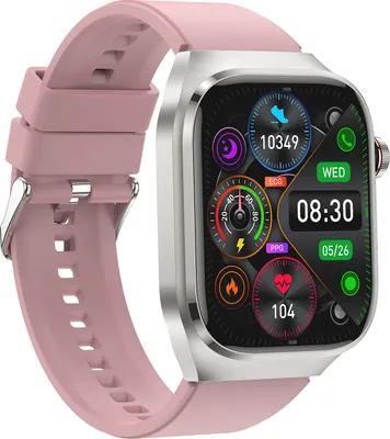 Produktbild von INF Smartwatch mit EKG, Herzfrequenz, Blutdruck, Schlaf, Schrittzähler Rosa