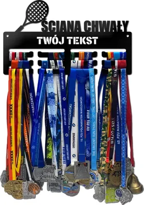 Zdjęcie produktu dla Wieszak na medale Tenis twoje imię dowolny tekst 116.1