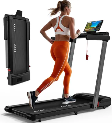 Zdjęcie produktu dla 2 w 1: chodzik i bieżnia do użytku domowego – FT50 – 12 km/h – podwójny wyświetlacz LED – 12 programów – Bluetooth/aplikacja – składana – amortyzacja