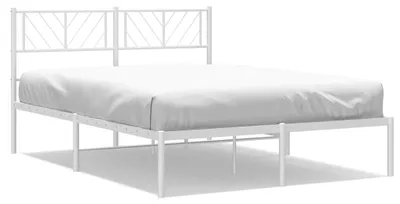 Obrázok produktu pre vidaXL Detská posteľ s čelom kovová biela 135x190 cm