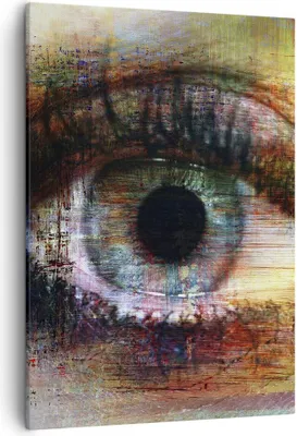 Produktbild von Bild auf Leinwand - Leinwandbild - Einteilig - Auge Abstraktion - 50x70cm - Wand Bild - Wanddeko - Wandbilder - Leinwanddruck - Kunstdruck - Wanddekoration - Leinwand bilder - Wandbild - PA50x70-3518