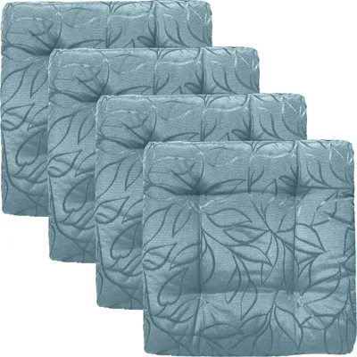 Produktbild von Erwin Müller Outdoor-Stuhlkissen Terrassa" 4er-Pack eisblau 40x40x4 cm"