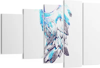 Produktbild von Bild auf Leinwand - Leinwandbild - Flügel Federn Perfektion Reinheit - 150x100cm - Wand Bild - Wanddeko - Leinwanddruck - Bilder - Kunstdruck - Leinwand bilder - Wandkunst - EG150x100-3099