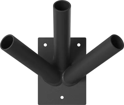 Produktbild von Möbel Wandhalterung für 3 Fahnen aus schwarzem Stahl - TV Halterungen 4106552