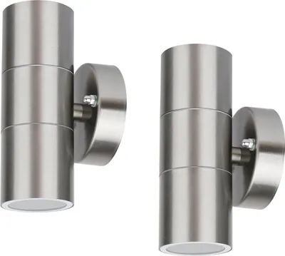 Produktbild von 2er Set Grafner® Edelstahl-Wandlampen UP and Down WL10096 26AR