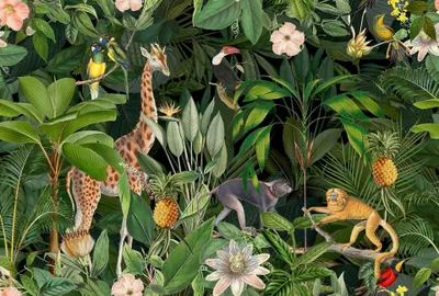 Produktbild von Digitaldruck-Tapete Nostalgic Animals 2 livingwalls (1036315)