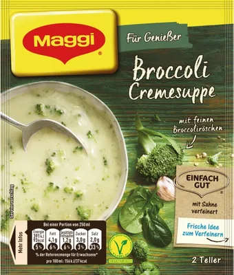 Produktbild von Maggi Für Genießer Broccoli Cremesuppe mit feinen Broccoliröschen 44g