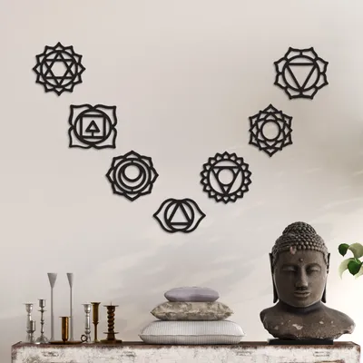 Image de Wallity, Simbolo-1, accessoire mural décoratif en métal, noir, 100 % METAL, 10 x 10 cm