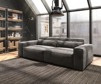 Produktbild von DELIFE Big-Sofa Sirpio 230x95 cm Mikrofaser Khakibraun