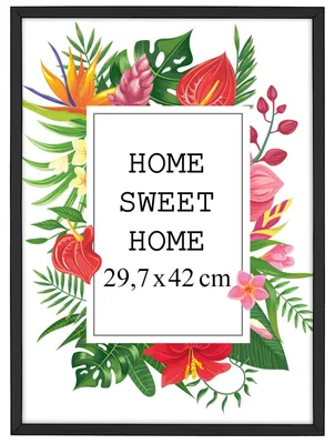 Obrázek produktu pro Rám na fotografie MG Design Schwarz, formát A3 (29,7 x 42 cm) – vyrobený z pravého dřeva s akrylovým sklem, vhodný k zavěšení i k postavení, pro fotografie, plakáty a puzzle