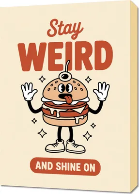 Produktbild von Bild 50x70cm Motivationsaffirmation Retro Vintage Für das Wohnzimmer Stay Weird