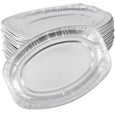 30 Alu-Servierschalen 34,6x24,5x2,3 cm Catering-Trays