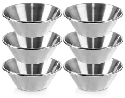 Produktbild von Orion | Dipschalen 6er Set 40 ml - Ø 6,5 cm - Edelstahl - Spülmaschinenfest