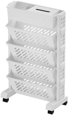 Produktbild von Metallischer, drehebarer Bücherregal, 5 Schichten, kompakt, für Büro und Schule