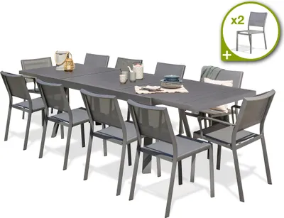 Produktbild von 12-Sitzer-Garten-Essgruppe ausem Aluminium