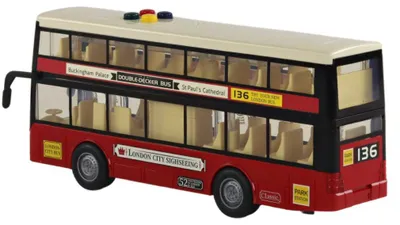 Produktbild von Lean Toys Autobus Pi?trowy Miejski ?wiat?a D?wi?ki Czerwony 1:16