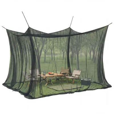 Produktbild von Sekey Moskitonetz 300x300x250cm Pavillon Outdoor Reise Fliegennetz für Doppelbett Schwarz Garten Camping Insektenschutz Mückenschutz