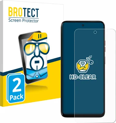 A product shot of a phone screen protector packaging and the screen protector itself.