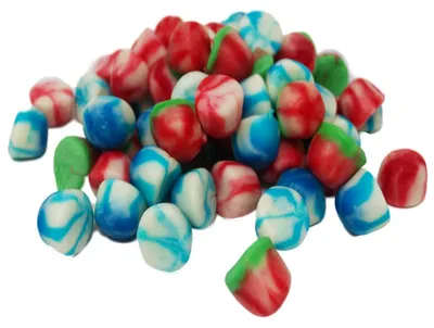 Productafbeelding van Fruchtgummibeertjes, Jelly Tops Kiss Mix, aardbei, watermeloen, framboos, 1000g