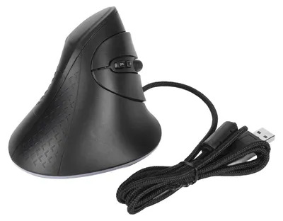 Image de Souris verticale filaire à DPI réglable (7200), souris optique ergonomique USB, souris de jeu RGB avec 7 boutons programmables